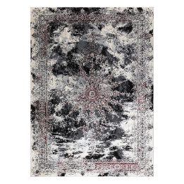 Kilimas su rozetės raštu kreminės ir raudonos spalvos 140×190