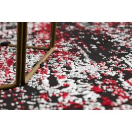 Kilimas su ornamentu antracito ir raudonos spalvos LEAN ORNAMENT