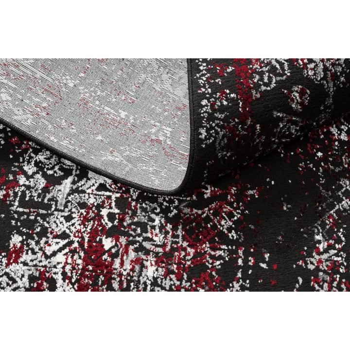 Kilimas su ornamentu antracito ir raudonos spalvos LEAN ORNAMENT