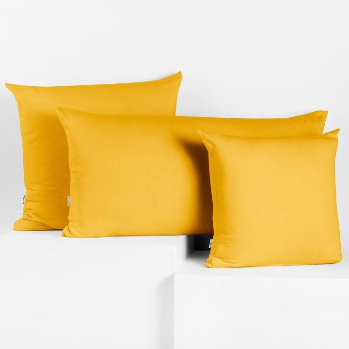 Pagalvės užvalkalas su užtrauktuku 50x50 cm geltonos spalvos