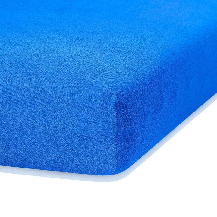 Paklodė su guma 140–160x200 cm mėlyna