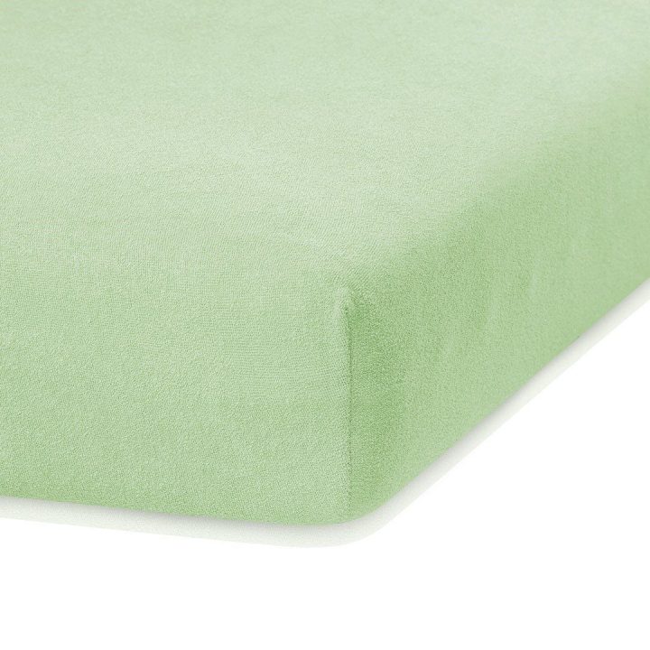 Paklodė su guma lovai 160–180x200 cm šviesiai žalios spalvos