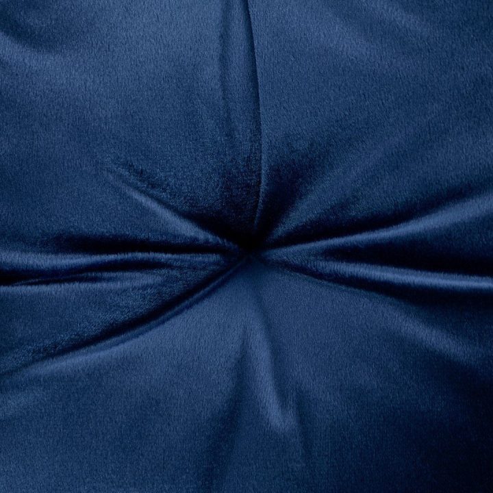 Kėdės pagalvėlė su raišteliais indigo spalvos