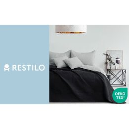 Lovatiesė juoda ir sidabro spalvos Restilo