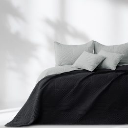 Lovatiesė juodos ir sidabrinės spalvos 240×260 cm