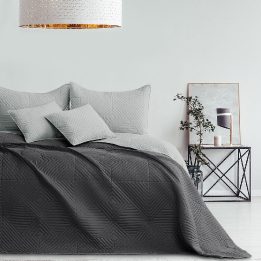 Lovatiesė dygsniuota plona pilka 170x270 cm