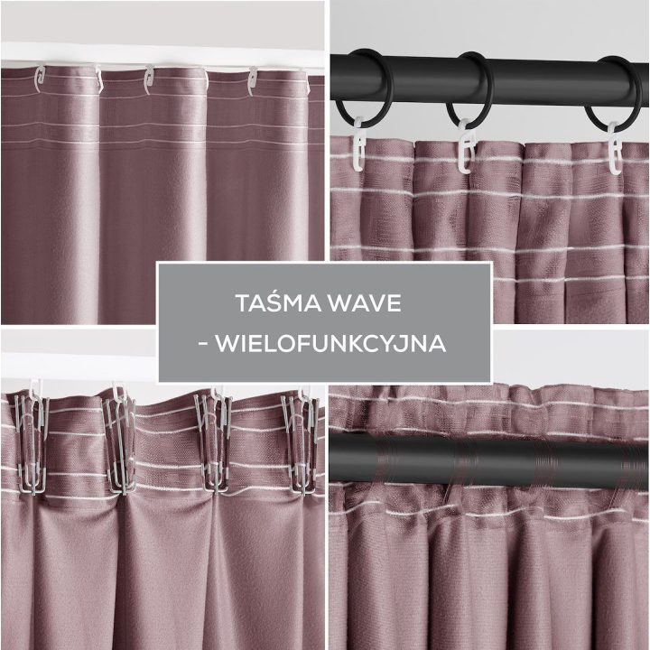 Užuolaida su klostėmis veliūrinė bordo spalvos