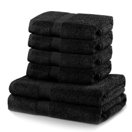 Rankšluosčių rinkinys 2 vnt. 70x140 ir 4 vnt. 50x100 juodi