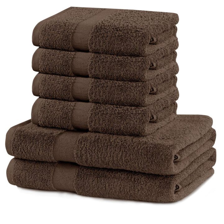 Rankšluosčių rinkinys 2 vnt. 70x140 ir 4 vnt. 50x100 rudos spalvos