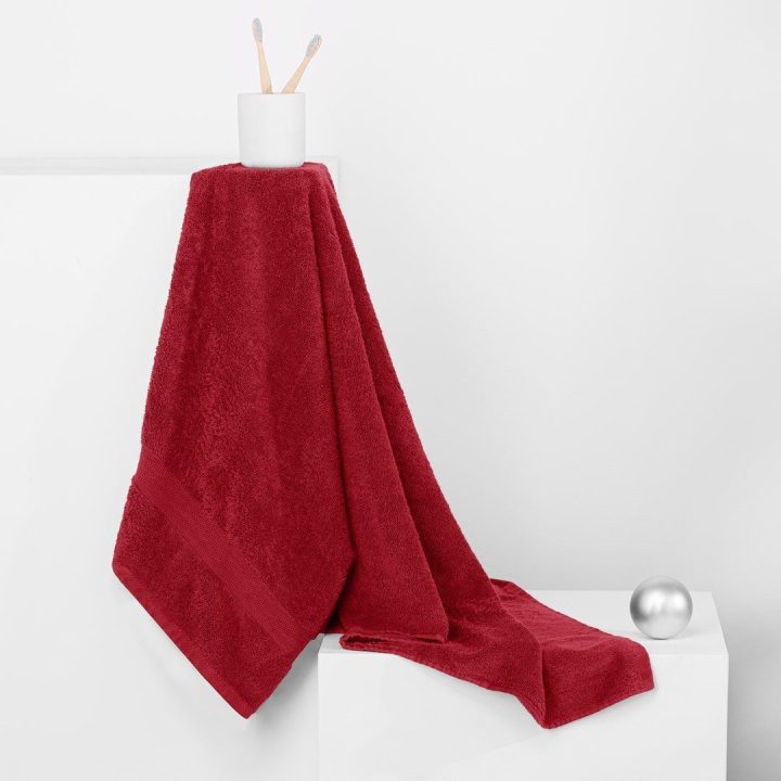 Rankšluostis 50x100 cm bordo spalvos