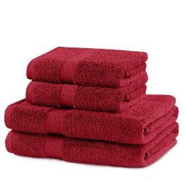 Rankšluosčių rinkinys 2 vnt. 70x140 ir 2 vnt. 50x100 bordo spalvos