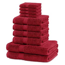 Rankšluosčių rinkinys 10 dalių bordo spalvos