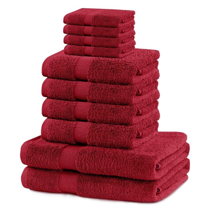 Rankšluosčių rinkinys 10 dalių bordo spalvos