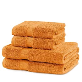Rankšluosčių rinkinys 2 vnt. 70x140 ir 2 vnt. 50x100 oranžiniai