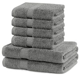 Rankšluosčių rinkinys 2 vnt. 70x140 ir 4 vnt. 50x100 pilkos spalvos
