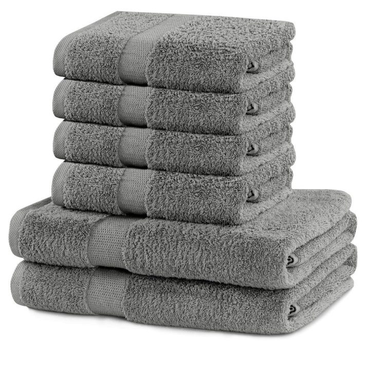 Rankšluosčių rinkinys 2 vnt. 70x140 ir 4 vnt. 50x100 pilkos spalvos