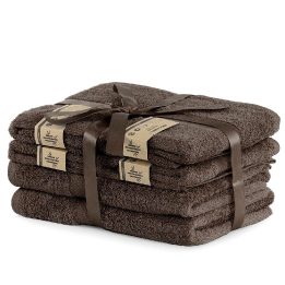 Rankšluosčių rinkinys 2 vnt. 70x140 ir 4 vnt. 50x100 rudos spalvos