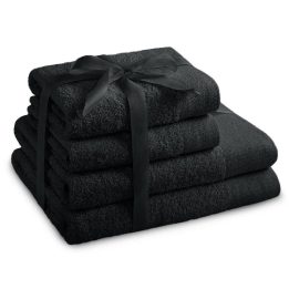 Rankšluosčių rinkinys 2 vnt. 70x140 ir 2 vnt. 50x100 juodi AH AMARI