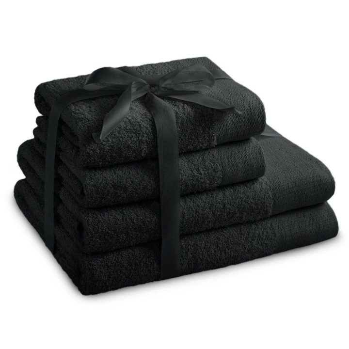 Rankšluosčių rinkinys 2 vnt. 70x140 ir 2 vnt. 50x100 juodi AH AMARI