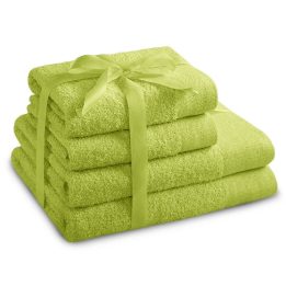 Rankšluosčių rinkinys 2 vnt. 70x140 ir 2 vnt. 50x100 žalsvos spalvos