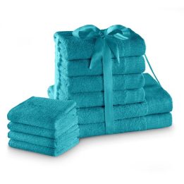 Rankšluosčių rinkinys 10 vnt. 2×70x140 cm, 4×50x100 cm, 4×30x50 cm turkio spalvos
