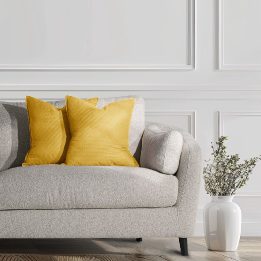 Dekoratyvinis pagalvės užvalkalas 50×70 cm medaus spalvos 2 vnt.