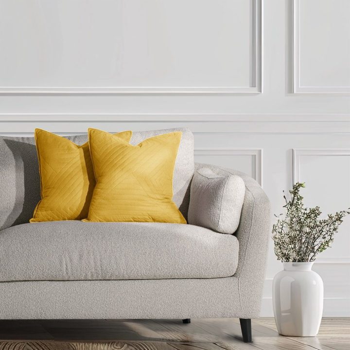 Dekoratyvinis pagalvės užvalkalas 50×70 cm medaus spalvos 2 vnt.