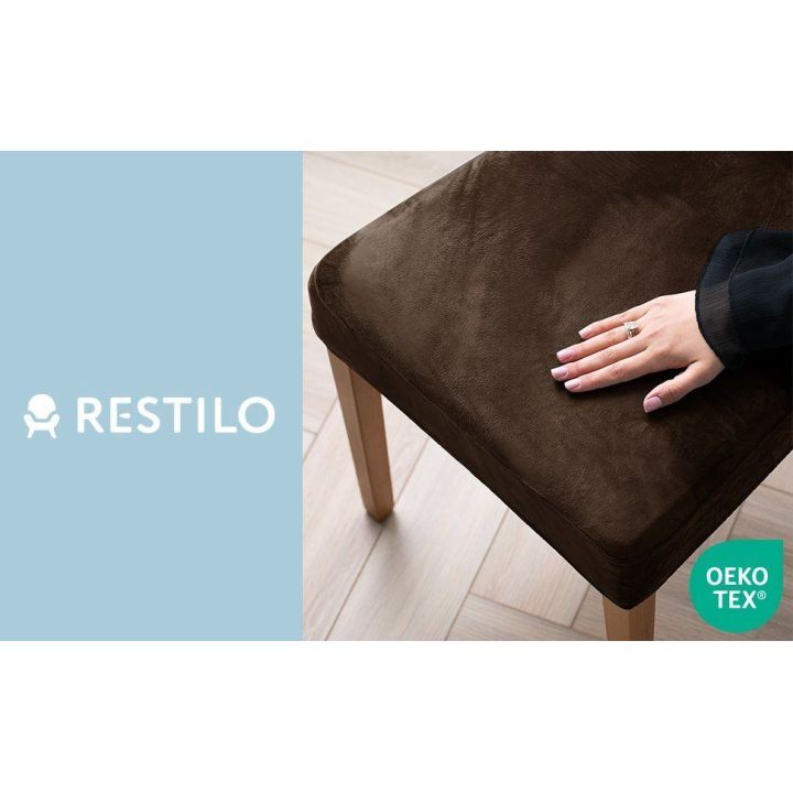 Kėdės sėdynės užvalkalas 40×40 cm tamsiai rudos spalvos Restilo