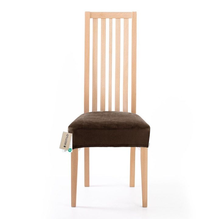 Kėdės sėdynės užvalkalas 40×40 cm tamsiai rudos spalvos Restilo
