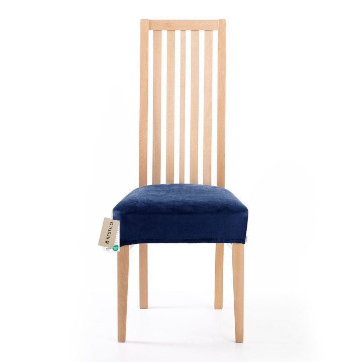 Kėdės sėdynės užvalkalas 40×40+5 cm indigo spalvos