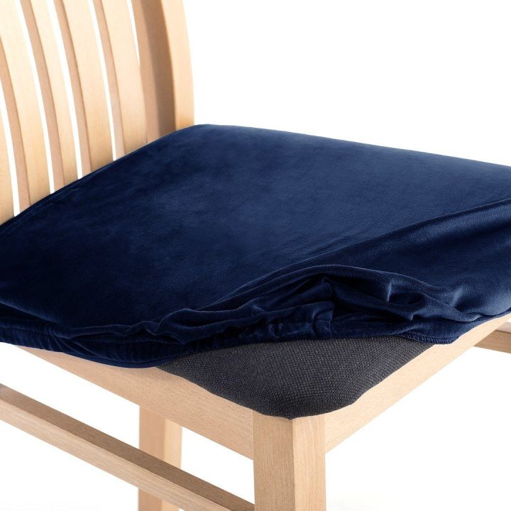 Kėdės sėdynės užvalkalas 40×40+5 cm indigo spalvos