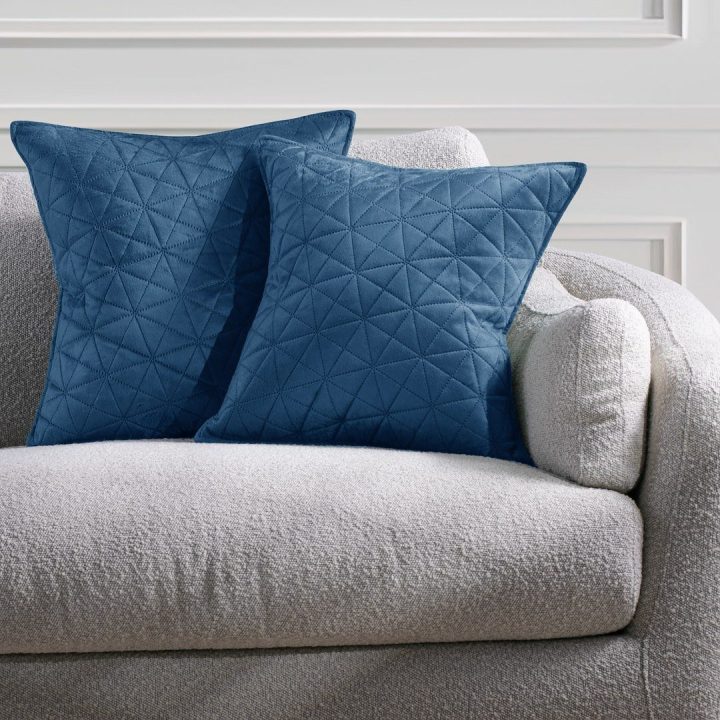 Dekoratyvinis pagalvės užvalkalas 45x45 cm tamsiai mėlynas
