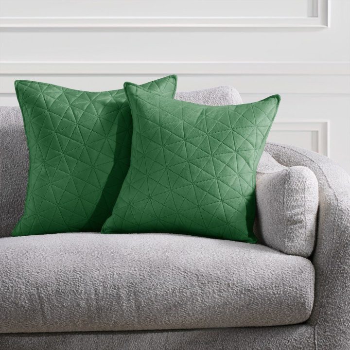 Dekoratyvinis pagalvės užvalkalas 45×45 cm žalios spalvos