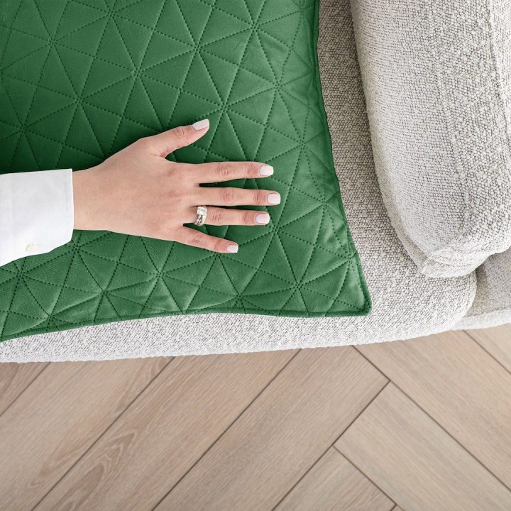 Dekoratyvinis pagalvės užvalkalas 45×45 cm žalios spalvos