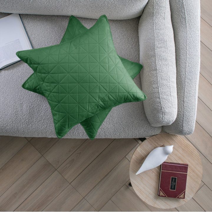 Dekoratyvinis pagalvės užvalkalas 45×45 cm žalios spalvos