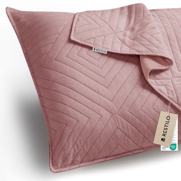 Dekoratyvinis pagalvės užvalkalas 45×45 cm rausvos spalvos Restilo
