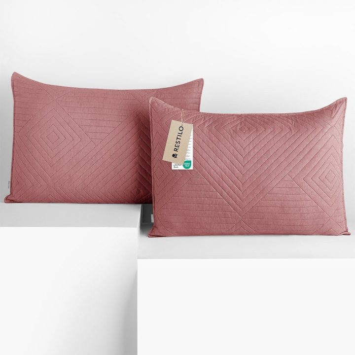 Pagalvės užvalkalas 50×70 cm dekoratyvinis 2 vnt bordo spalvos