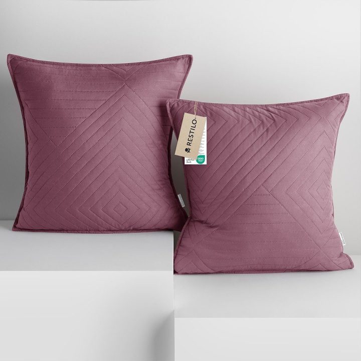 Dekoratyvinis pagalvės užvalkalas 45×45 cm violetinės spalvos Restilo
