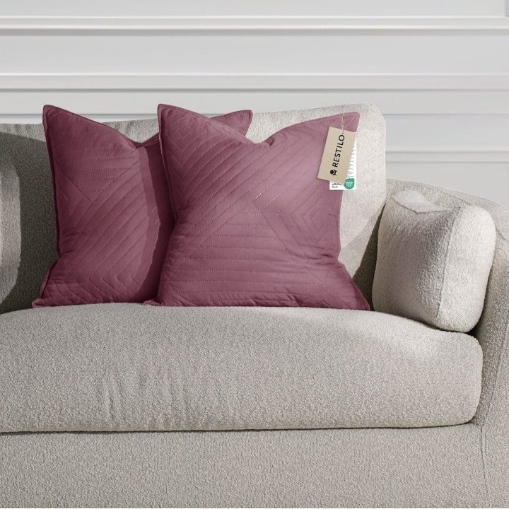 Dekoratyvinis pagalvės užvalkalas 45×45 cm violetinės spalvos Restilo