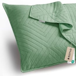 Dekoratyvinis pagalvės užvalkalas 45×45 cm šviesiai žalios spalvos Restilo