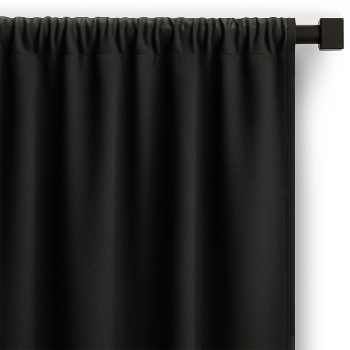 Užuolaida RES OXFORD CARLI PLEAT BLACK 140X270 1PC