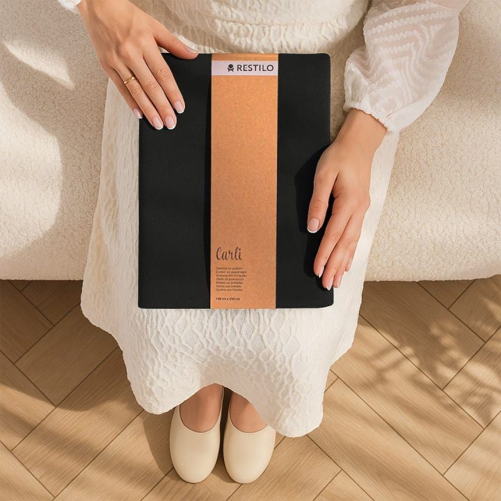 Užuolaida RES OXFORD CARLI PLEAT BLACK 140X270 1PC