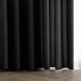 Užuolaida RES OXFORD CARLI EYELETS BLACK 200X270 1PC