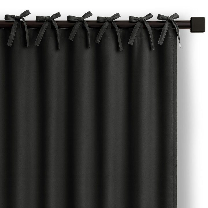 Užuolaida RES OXFORD CARLI TAB BLACK 140X250 1PC