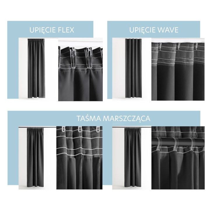 Užuolaida RES OXFORD CARLI PLEAT CHARCOAL 200X270 1PC