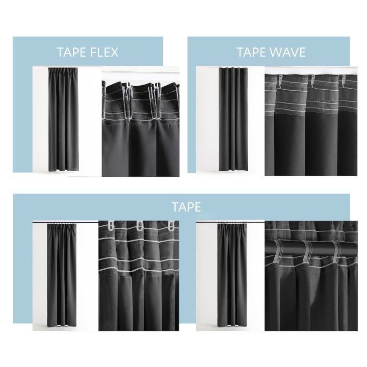 Užuolaida RES OXFORD CARLI PLEAT CHARCOAL 200X270 1PC
