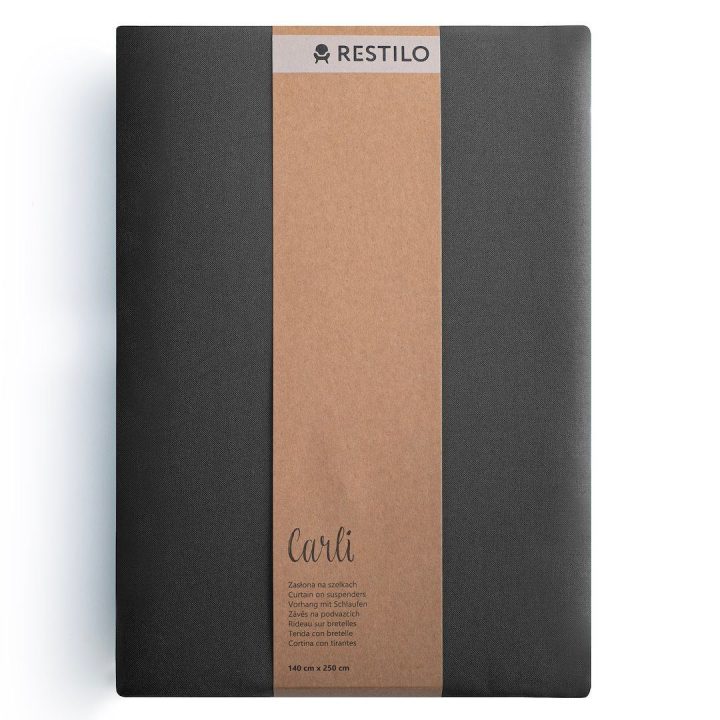 Užuolaida RES OXFORD CARLI EYELETS CHARCOAL 140X270 1PC