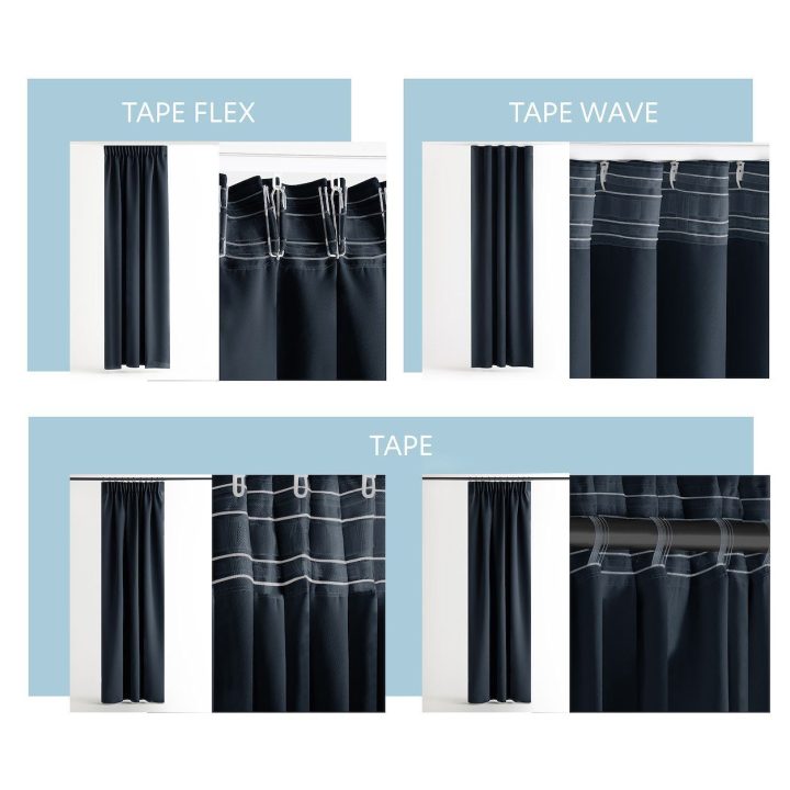 Užuolaida RES OXFORD CARLI PLEAT INDIGO 200X250 1PC