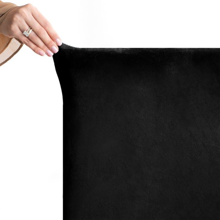 Kėdžių užvalkalai 48×48×58+10 cm juodi 6 vnt. Restilo