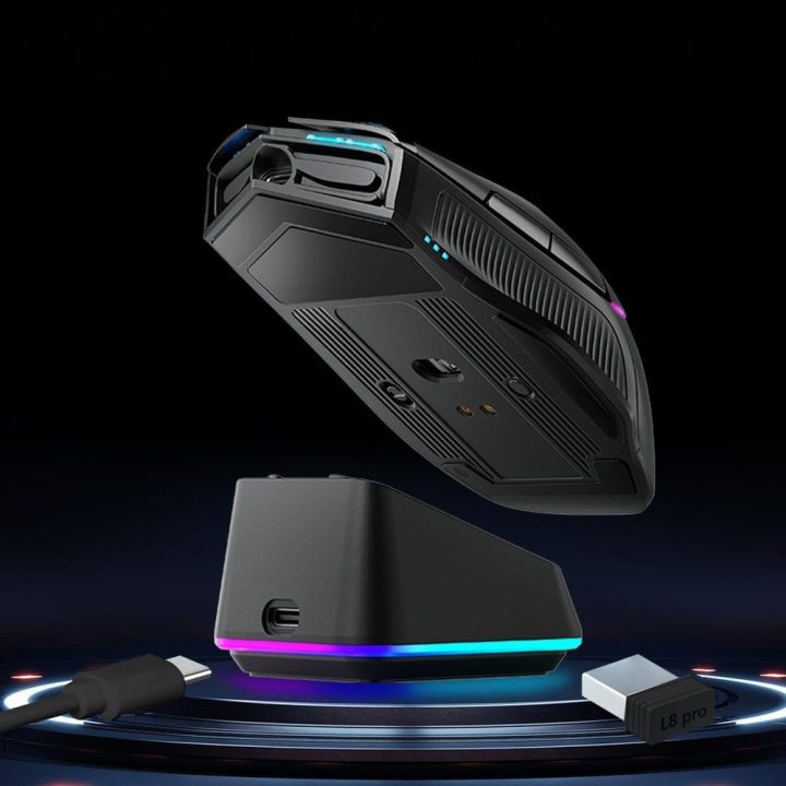 Pelė Machenike L8 Pro (laidinė / 2.4 GHz / Bluetooth)